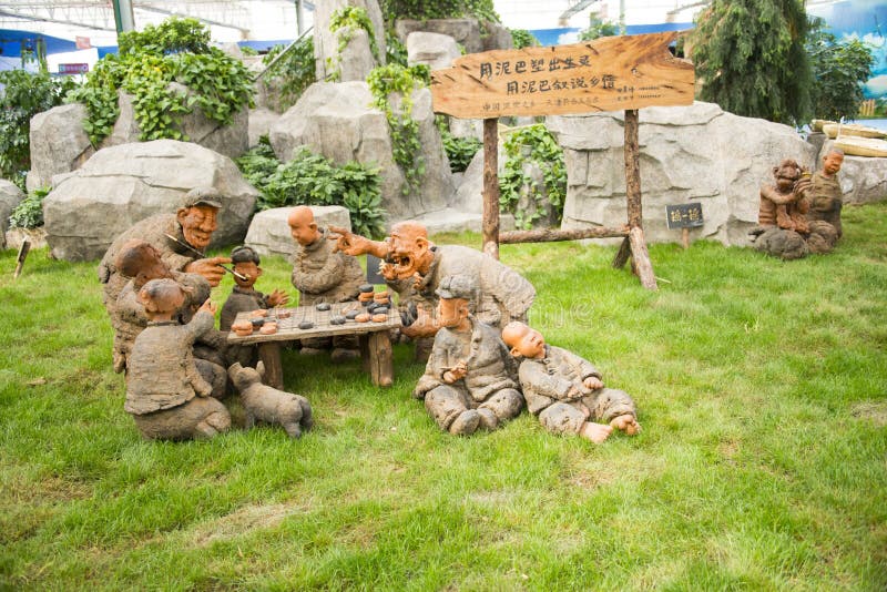 Asian China, Beijing, agriculture Carnival,Clay, play chess stock image Asian China, Beijing, agriculture Carnival,Clay, play chess stock image